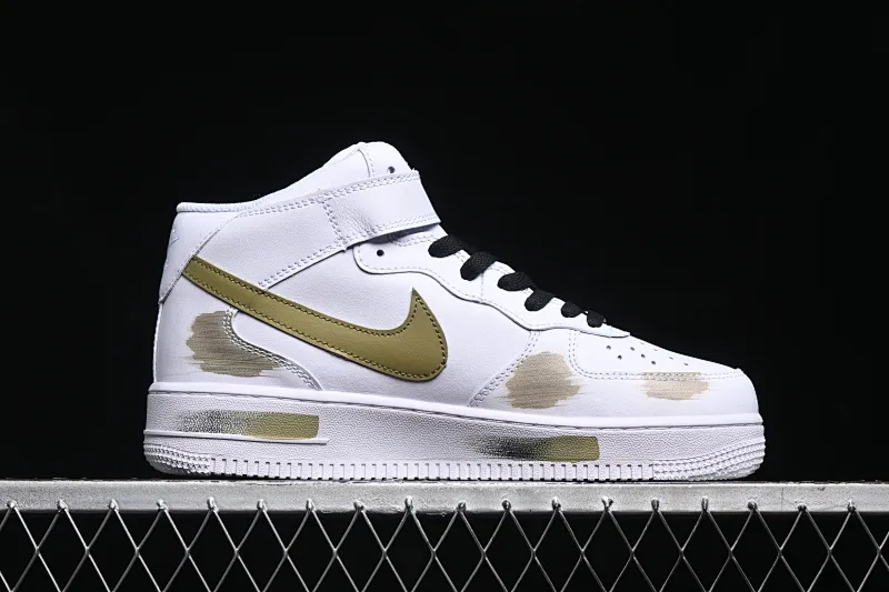 All categories Nk Air Force 1 Air Force series Nk Air Force 1 Mid Air Force mid-top Nk Air Force 1'07 Mid Olive green hand-painted Hand-painted fracture Triple hook shadow Air Force 1 strap mid-top casual sneakers CW2289-111